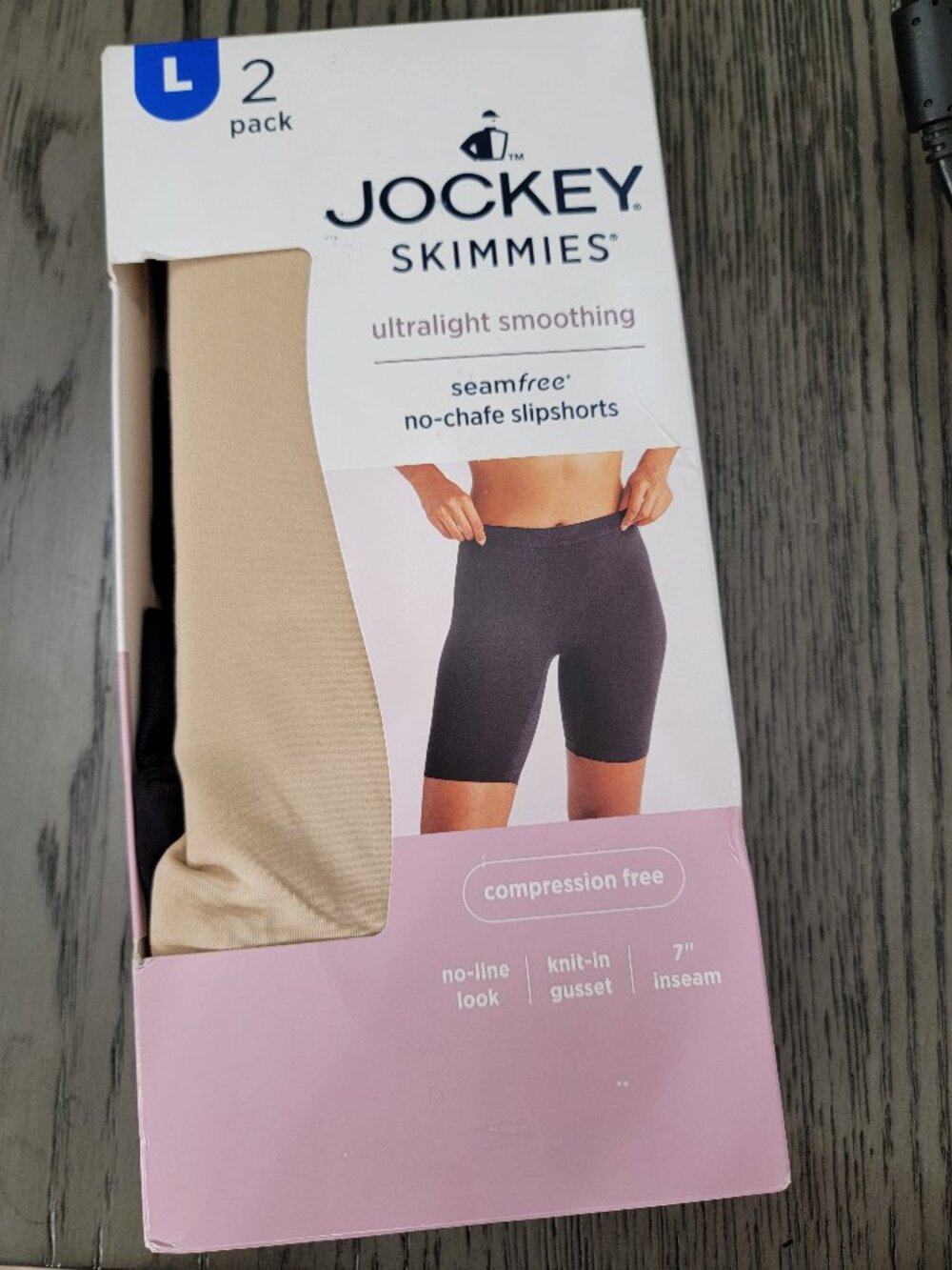 Jockey Women's Skimmies Ultralight Smoothing Seamfree Slip Short, 2-pack